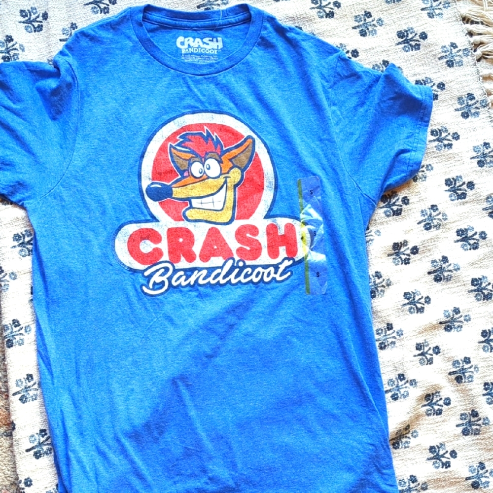 Crash Bandicoot Blue Graphic T-Shirt